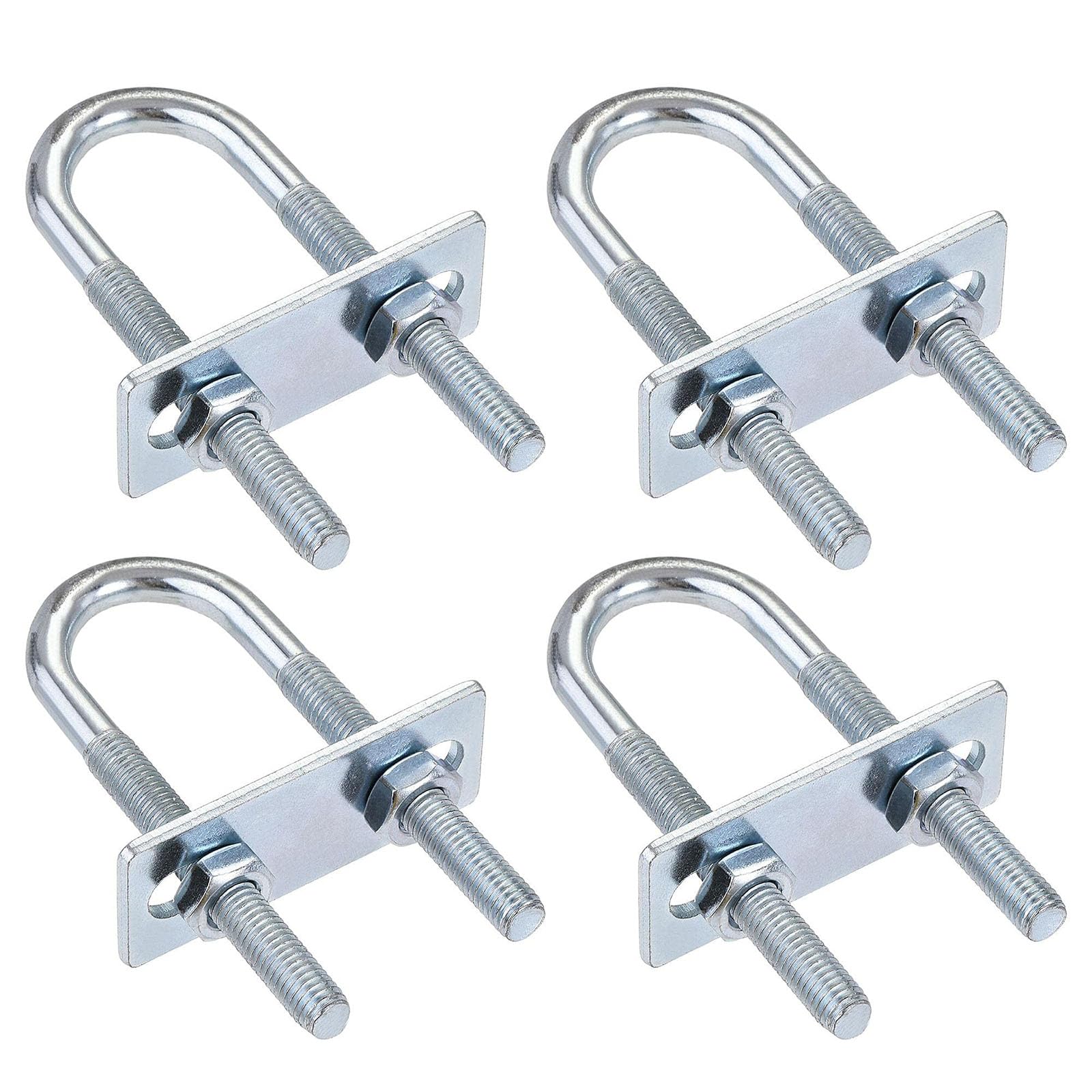 TA-VIGOR 4 sets M8 Round U-Bolts, 25mm Inner Width 90mm Length Steel U-Bolts with Nut, Plate for Attaching Piping Conduit Cable Tube Brackets Boat Trailer โ image 1