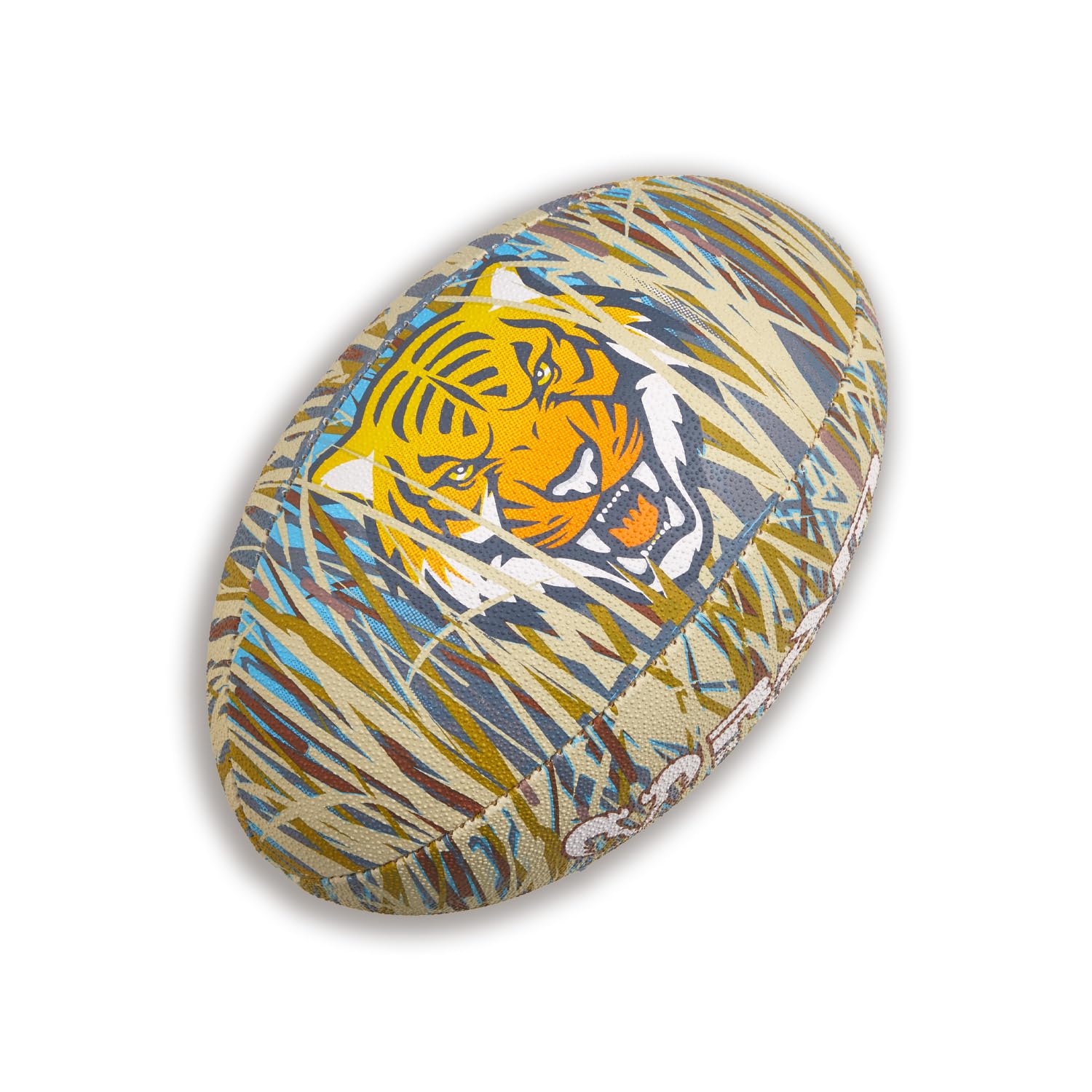 Ram Rugby – Club Quality Rugby Balls in Fun Animal Designs – Dinosaur, Shark, Tiger – Size 5, 4, 3 and Mini - 3 ply, 3-D Grip for great Passing & Catching Control – For Adults, Kids & Children