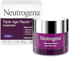 Neutrogena Triple Age Repair Anti-Aging Night Cream with Vitamin C; Fights Wrinkles & Evens Tone, Firming Anti-Wrinkle Face &