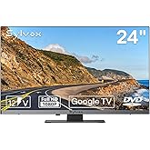 SYLVOX RV TV, 24 inches 12/24V TV for RV 1080P Full HD Smart TV, Built-in APP Store, Support WiFi Bluetooth, Small Android TV