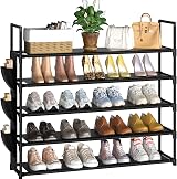 OYREL 5 Tier Shoe Rack 20-25 Pairs Large Organizer Black