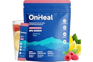 OnHeal Super Cortisol Drink with Magnesium Glycinate, Ashwagandha, L-Theanine, Vitamin D3, Magnesium Powder for Sleep & Stres