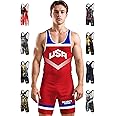 Exxact Sports Sublimated Adult & Youth Wrestling Singlet - Premium Powerlifting Singlet for Men & Boys, Unisex Singlets