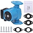 BOKYWOX 3-Speed 1 Inch Hot Water Recirculating Pump, 1/8HP Booster Pump, 110-120V, Flange Circulation Pump for Water Heater/Floor Heating