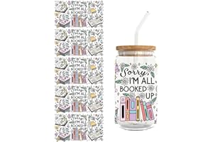 5 Sheets Rub on Transfers Stickers UV Cup Wrap Transfer Sticker for DIY Glass Bottle Ceramic Cup Sticker for Crafting Furnitu