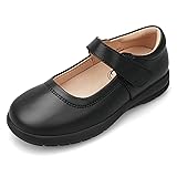 Stelle Girls School Shoes Mary Jane Flats Black
