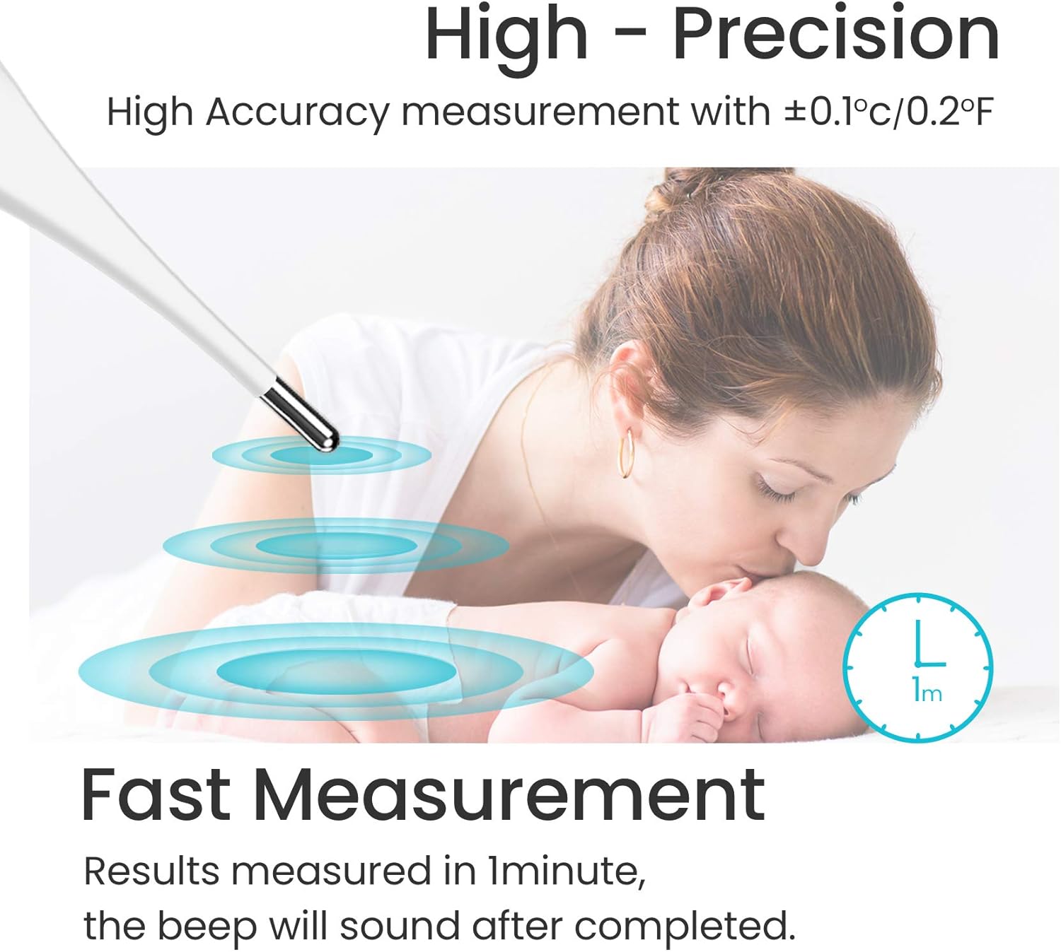 Medical Oral Thermometer for Adults, Thermometer for Fever, Oral Underarm Rectal Temperature Thermometer for Adults and Kids, Fast and Accurate, C/F Switchable by Femometer [2020 New Model]: Health & Personal Care