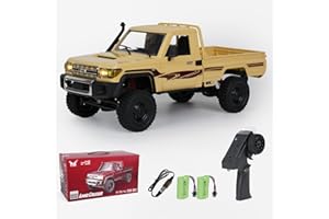 YAZHIYI MN82 RC Rock Crawler, 2.4Ghz Toyota Remote Control Truck, 4WD 2 Speeds Switch RC Crawler Off-Road Pick-up with 2 Upgraded 1200mah Battery, 1/12 Scale Trucks (with Gift)