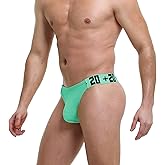 RunHero High Elasticity Cotton Mens Thong for Men Sexy Mens Underwear Comfortable Breathable, Green, S
