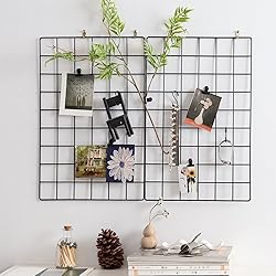 PEAUARL Metal Mesh Wall Grid Panel for Photo
