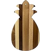 Totally Bamboo Rock & Branch Series Shiplap Pineapple Shaped Wood Serving and Cutting Board | Great for Wall Art 14-3/8" x 8" x 5/8"