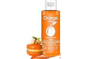 LIMINO Food Coloring - Vivid Food Coloring for Baking, Cake Decorating, Cookie, Fondant, Macaron - Liquid Tasteless Food Color Dye for Airbrush, DIY Slime Making and Crafts - 6 fl.oz / 160ml (Orange)