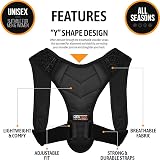 Gearari Posture Corrector for Men & Women, Upper Back Support, Adjustable Strap view 7