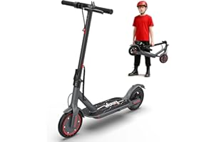 WERHY Foldable Electric Scooter for Kids, 350W Motor, Max 12Miles Long Range, 19 MPH Max Speed, 8.5" Solid Tire, Lightweight Foldable E-Scooter with Dual Braking, Digital Display, Cruise Control