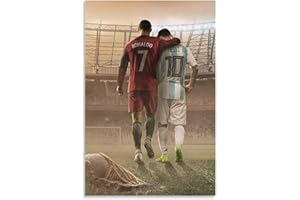 NBHYK Cristiano Ronaldo And Lionel Messi Poster frames poster board Wall Art Prints Canvas painting for room aesthetic Decor ready to hanging 12x18 poster