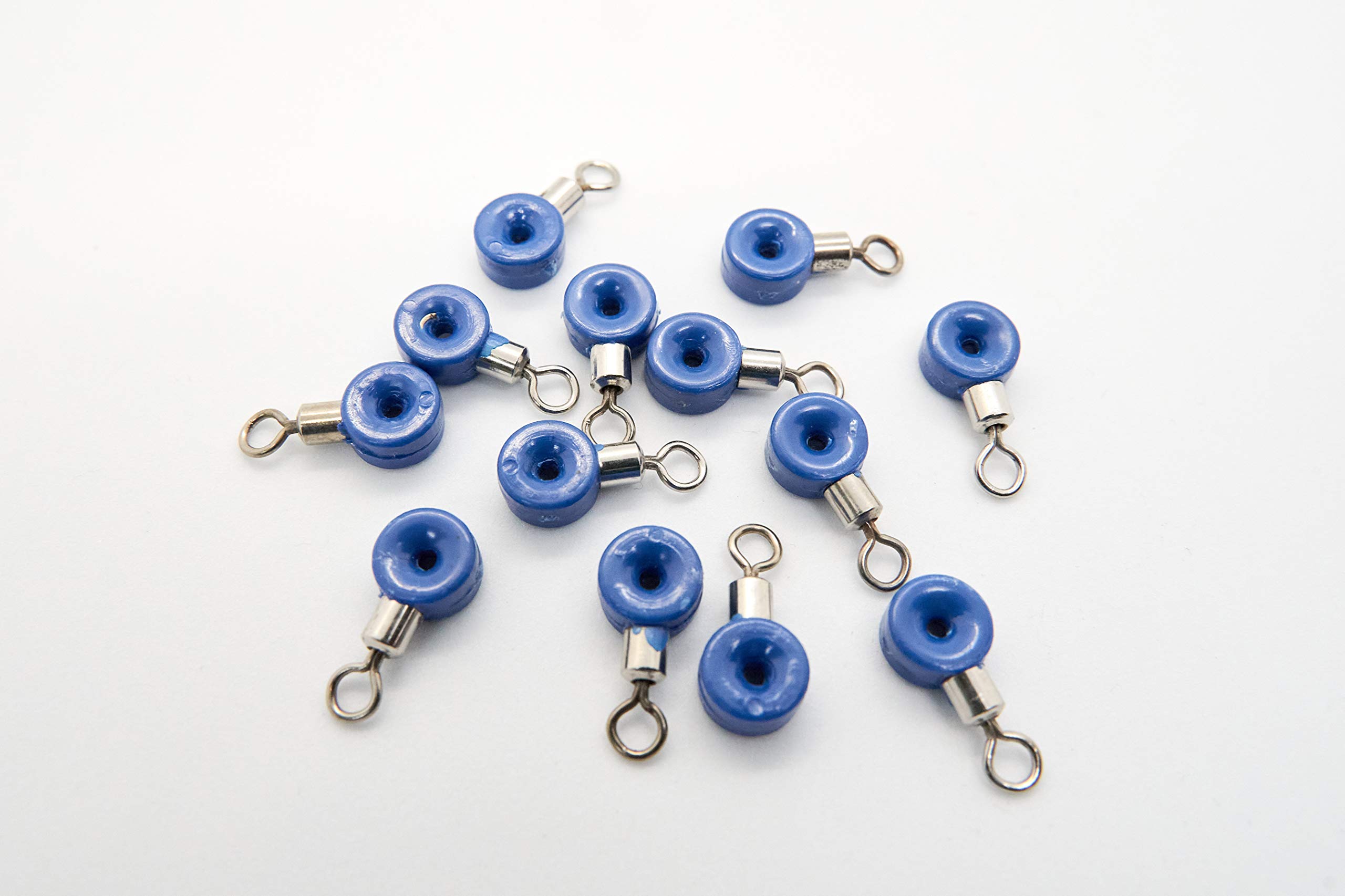 Power Cast Sea Fishing Rig Making Pulley Swivel/Pulley Clips/Pulley Beads/Sliding Swivels (BLUE) (100)