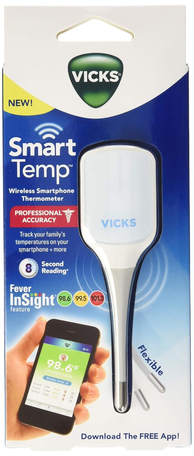 Vicks Smart Temp Wireless Smartphone Thermometer 1 Ea Smart