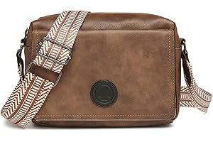 AFKOMST Small Crossbody Purse for Women, Vegan Leather Cross Body Bag and Trendy Shoulder Handbag with Guitar Strap