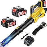Cordless Leaf Blower, Leaf Blower Cordless with 8000mAh(2 x 4.0AH) Batteries and Charger, 6 Speed Mode, Lightweight Leaf Blowers for Blowing Leaves, Lawn Care, Patio Cleaning and Dust