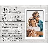 BeneCharm 1st Anniversary Picture Frame - 1st Anniversary Wedding Gifts for Couple, Anniversary Marriage Gifts for Him, Her, Husband and Wife - 1 Year of Marriage, Fits 4x6 Inches Photo