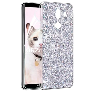 OKZone Funda Huawei Mate 10 Pro Carcasa Purpurina, Cárcasa Brilla Glitter Brillante TPU Silicona Teléfono Smartphone Móvil Case [Protección a Pantalla ...