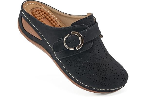 Viraduckt Womens Slip on Clogs Casual Mules Comfortable Work Shoes Women's Wedge Sandals Non Slip Slides for Women