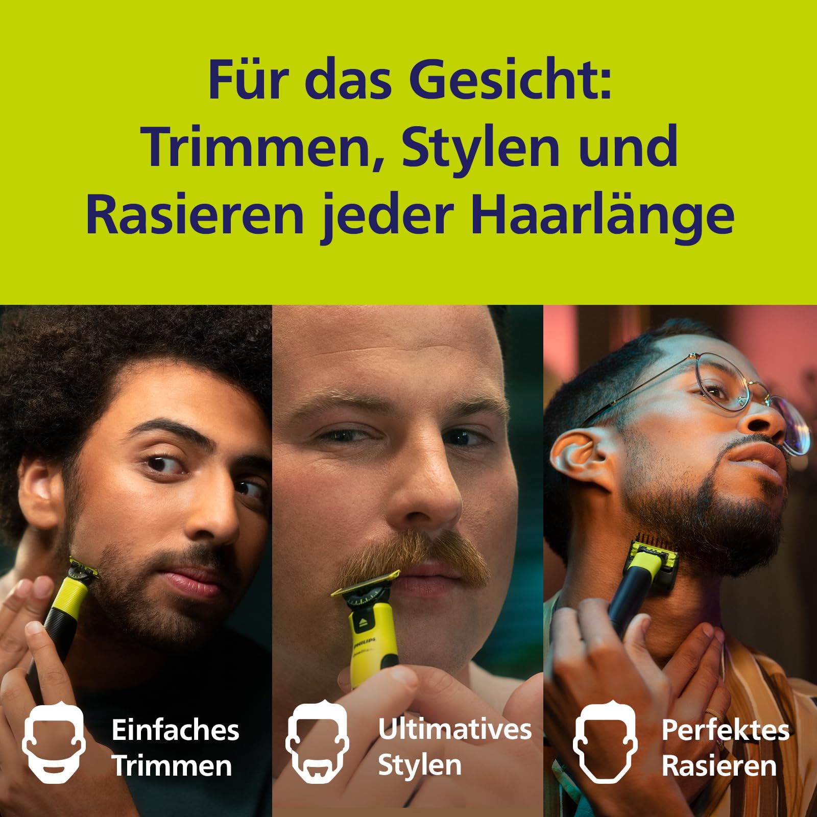 Philips OneBlade Original 360-Klingen, passend für alle OneBlade und Pro Modelle, original von Philips, 4er-Pack (Modell QP440/50) 3