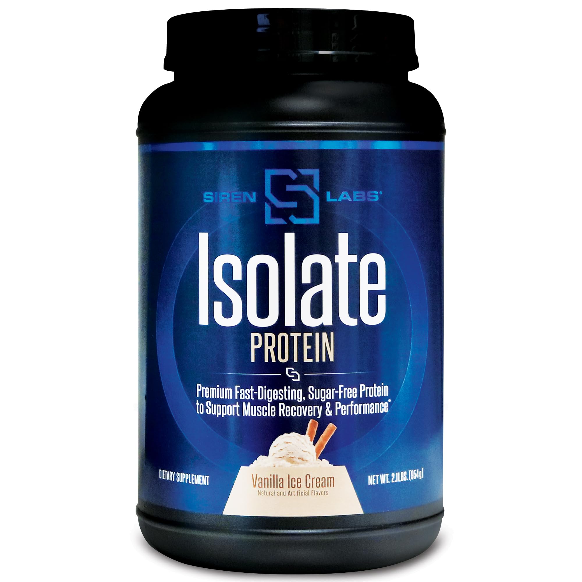SIRENLABS Isolate Premium Whey Protein Powder Keto Isolate and Hydrolysate with Amino Acids Including Glutamine for Lean Muscle Growth and Recovery - Vanilla Ice Cream (30 Servings)