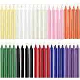 Kunrsug 40 Pack Assorted Color Spell Chime Candles &ndash; Premium Mini Unscented Taper Candles for Rituals, Prayer, Birthdays, Meditation, Altar, Spells, Chime Candle - 4 Inch Tall - Ideal for Witches