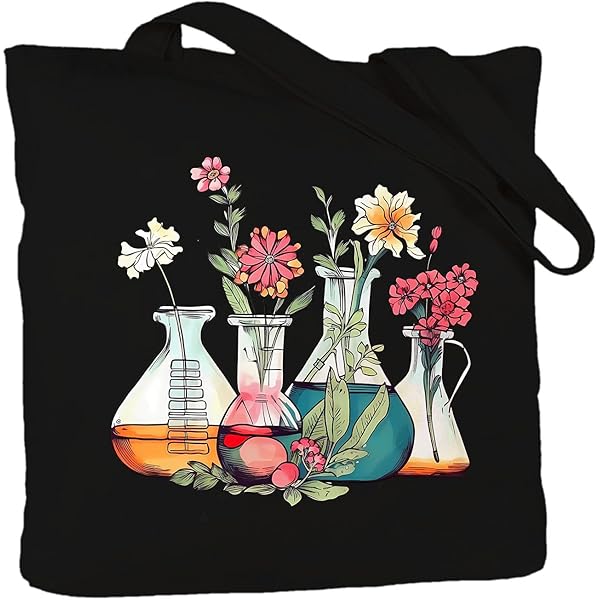 Science Themed Canvas Tote Bag – Gift For Teachers, Scientists, Graduation, Eco-Friendly Shopper - View #6