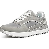 TIMEJOY Women's Retro Platform Sneakers Colorblock Oxford Fabric Chunky Lace-Up Shoes with Recyclable Material Insole for Tennis, Walking & Casual