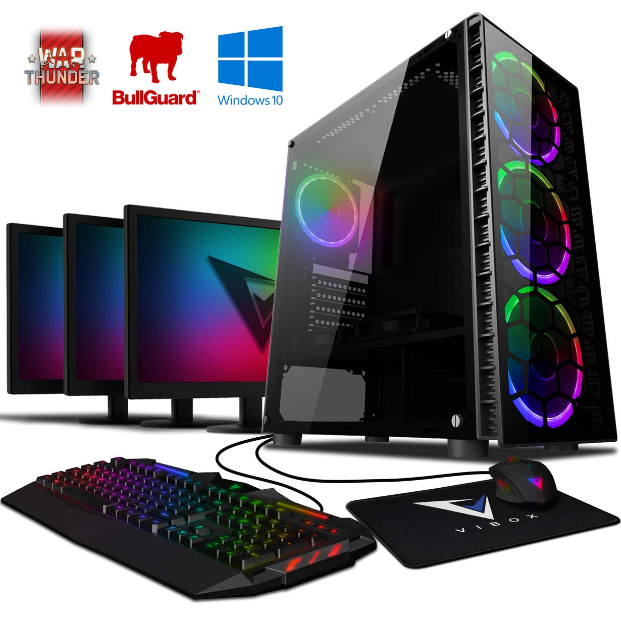 Vibox Killstreak RS570273 Gaming PC dator med 2 gratis spel, Win 10, 3