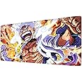 Extra Large Anime Mouse Pad Luffygear 5,Extended Large Gaming Mousepad,Non-Slip Rubber Base and Stitched Edges Desk Pad for Computer Home Office Work and Study,31.5"x15.7"