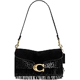 COACH Women's Crystal Beaded Fringe Tabby Shoulder Bag, B4/BLACK, Black, One Size