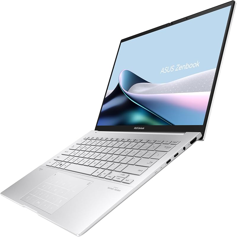 Zenbook 14 OLED UX3405CA-QD1481W - Portátil WUXGA de 14" (Intel Core Ultra 7 255H, 16GB RAM, 512GB SSD, ARC 140T, Windows 11 Home) Silver Fog - Teclado QWERTY em espanhol