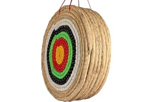 AUVIM Archery Target - Straw Solid Hand-Made for Recurve Compound or Longbow; 20 Inch Traditional Bow Arrow Target for Kids/Youth/Adult Archery Hunting; Backyard Practice