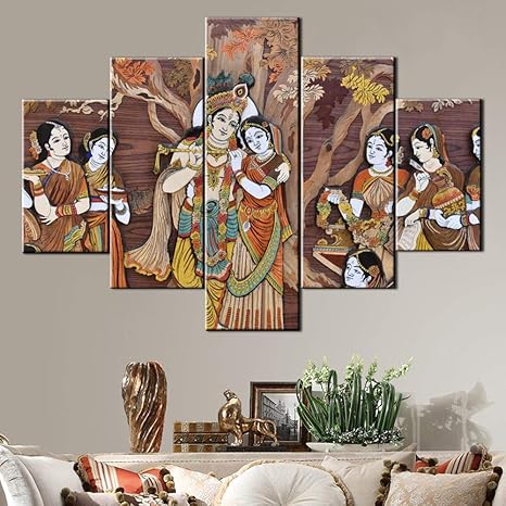House Decorations Living Room Indian Hindu Gods Painting Radha