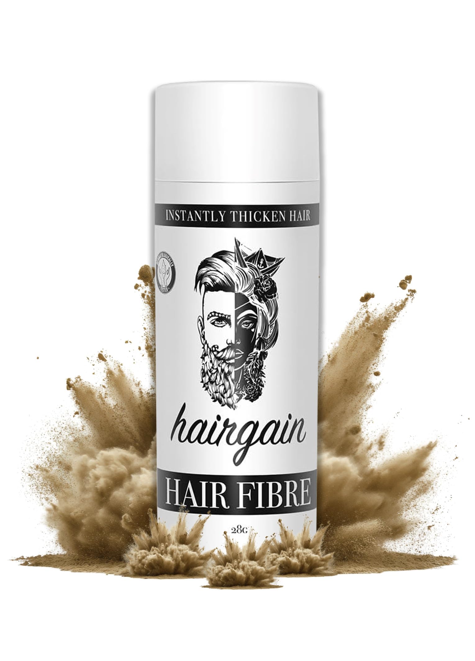HAIRGAIN HAIR FIBRE for Thinning Hair Undetectable & Natural - 28g Bottle - Conceals Hair Loss Instantly - Hair Building Fibre Thickener & Topper for Fine Hair for Men & Women (Dark Blonde)