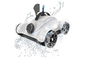 WYBOT Grampus 400 Robotic Pool Vacuum Cleaner, Automatic Pool Cleaners with Dual-Drive Motors, Strong Suction, 1/2/3H Long Running Time, Above/In Ground Pool Cleaner with 33ft Swivel Floating Cable