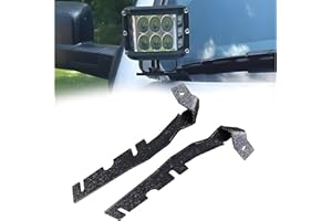 DarSeity Heavy Duty Low Profile Mount Hood Hinges Ditch Light Brackets for 2009-2018 Dodge RAM 1500 2500 3500 , for Auxiliary