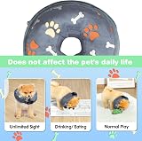 ANWA Inflatable Dog Collar After Surgery Adjustable Recovery Cone Blue Paw view 4