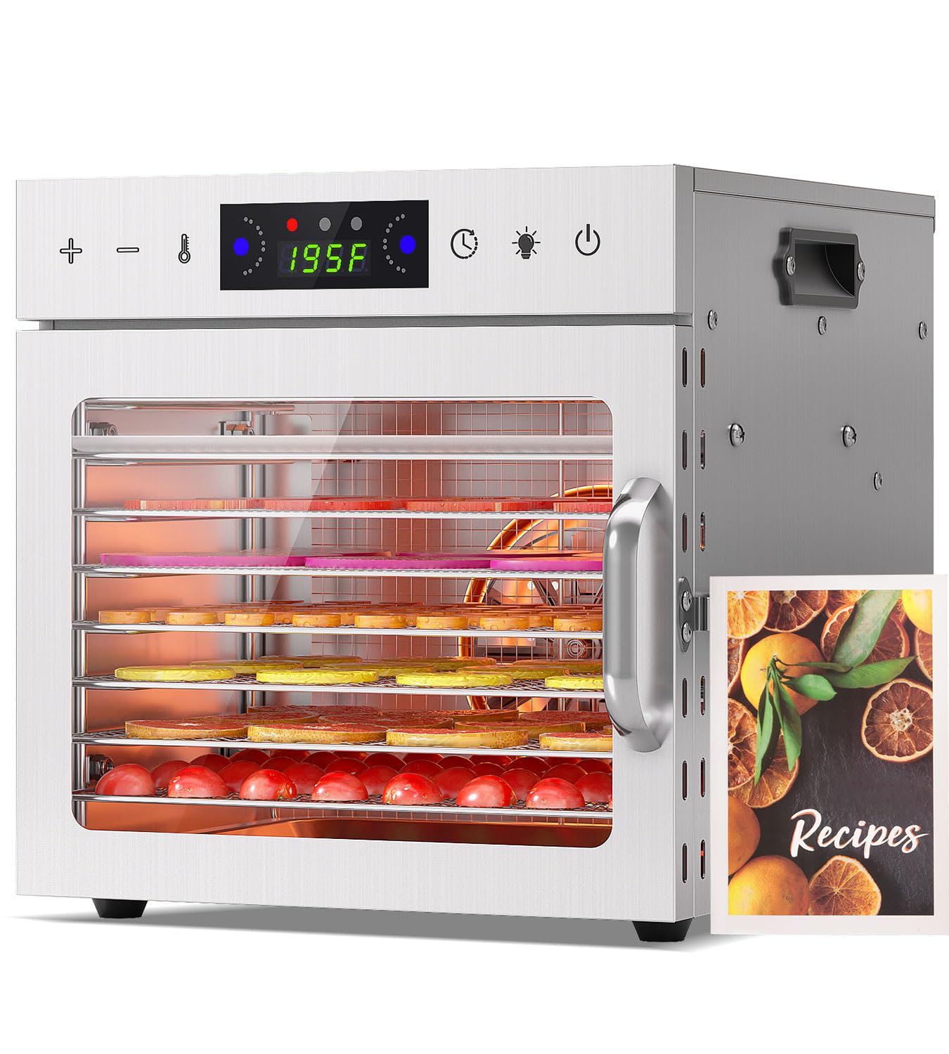 Photo 1 of ***factory sealed****HOPERAN Food Dehydrator Machine with 8 Stainless Steel Trays – Digital Timer & Adjustable Temp Control for Jerky, Herbs, Fruits | Overheat Protection, BPA-Free, Includes Recipe Book