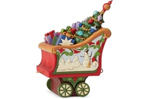 Enesco Jim Shore Heartwood Creek Christmas Train Coal Car Figurine, 5.5 Inch, Multicolor