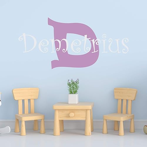 Amazon.com: Boy's Custom Name And Initial Wall Decal, Choose Your Own