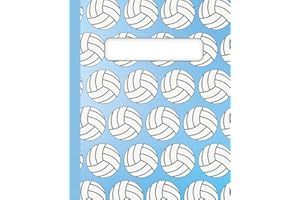 Volleyball Notebook Blue: College Ruled Volleyball Composition Notebook - 7.25" x 9.5" - 100 pages - Volleyball Journal Noteb