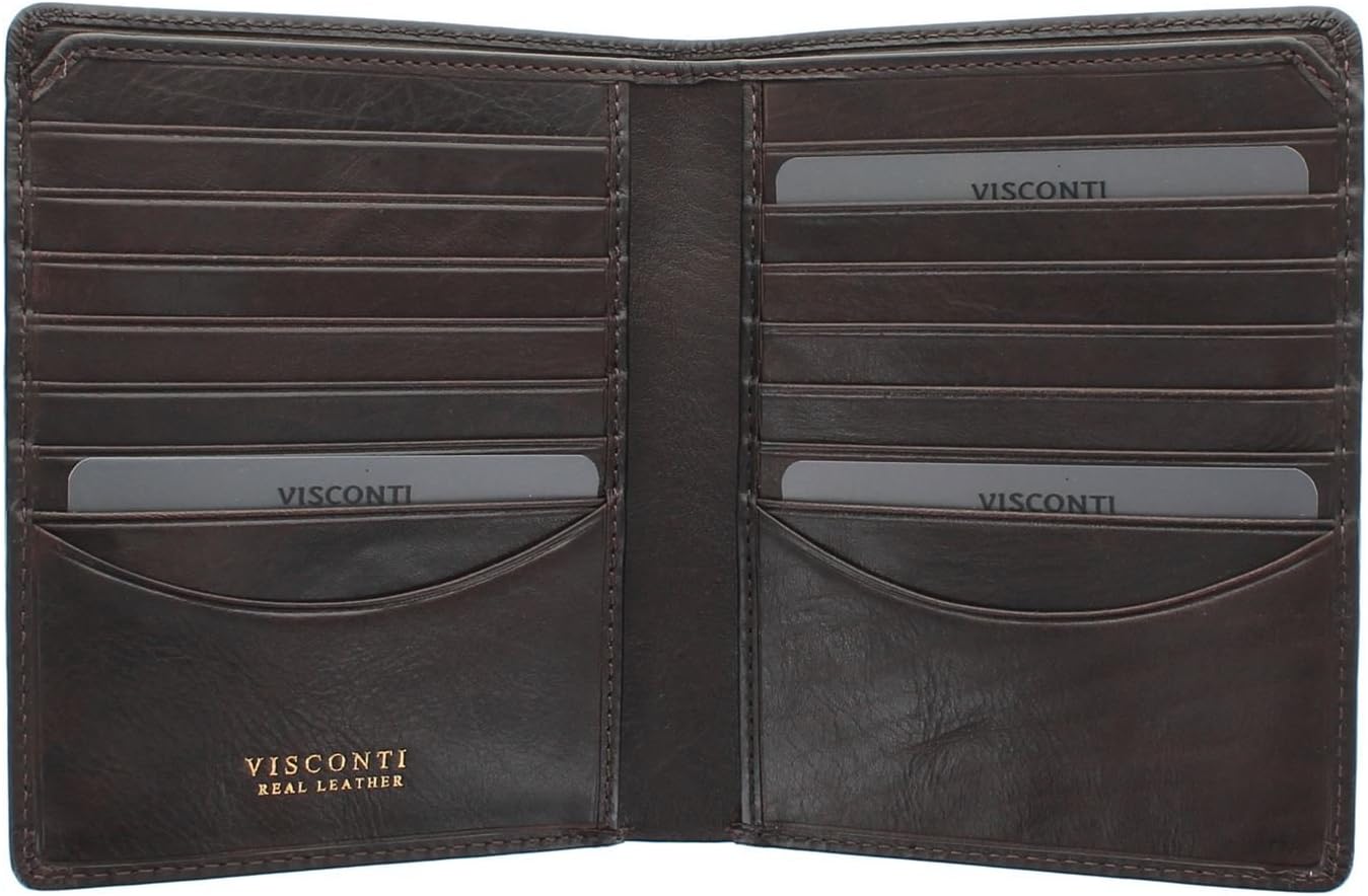 VISCONTI Tuscany Collection Matteo Leather Jacket Wallet - RFID Protection TSC49 Brown - Image 3