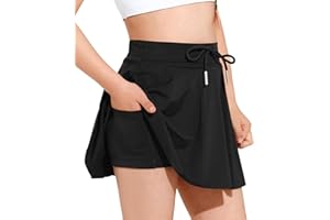 Hvididan Girls Tennis Skirt Athletic Skort Butterfly Flowy Skorts for Kids Shorts with Pocket