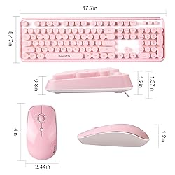 SADES V2020 Pink Wireless Keyboard with Round