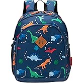 JinBeryl Toddler Backpack for Boys or Girls, Little Kids Backpack for Preschool or Kindergarten (Dinosaur Navy Blue, Small)