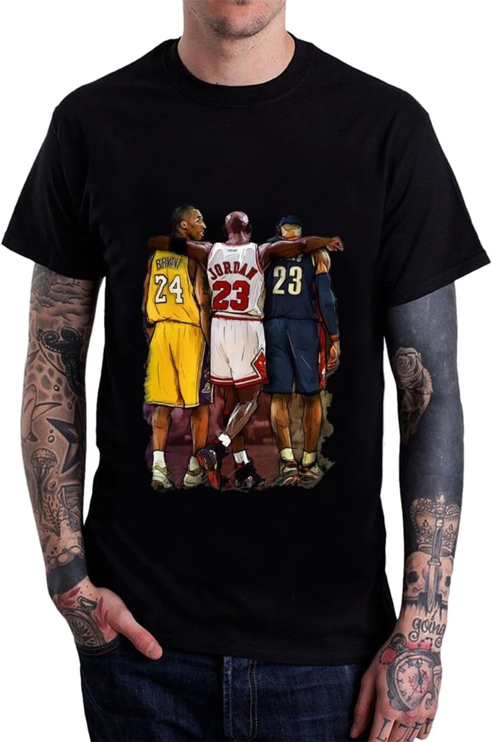 Men's Famous Kobe Jordan James Tee Black Cool